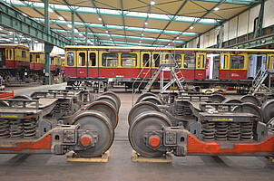 Aus Eins mach Zwei Drehgestell einer S-Bahn der BR481 im Werk Schöneweide