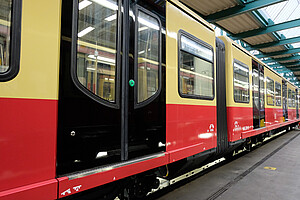 The new black doors improve visibility for visually impaired passengers.