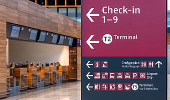 Signposted Signage inside the hall