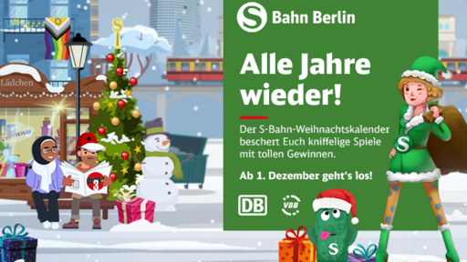 Alle Jahre wieder! Unser Weihnachtskalender! Der jährliche S-Bahn-Weihnachtskalender startet wieder ab 1. Dezember.